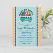 Plage Surf Surfboard Baby Boy Shower Invitation (Debout devant)