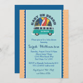 Plage Surf Surfboard Baby Boy Shower Invitation (Devant / Derrière)