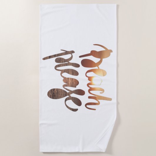 PLAGE SVP, serviette de plage de citation de (Devant)