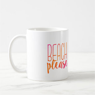 Plage svp tasse rose et orange de