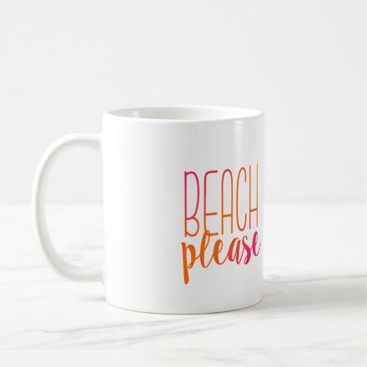 Plage svp tasse rose et orange de | (Gauche)