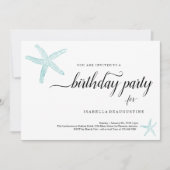 Plage Thème Anniversaire Invitation (Devant)
