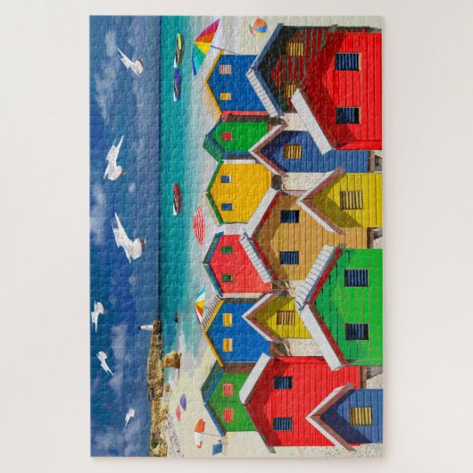 Plage Thème Beach Hut Jigsaw Puzzle (Vertical)