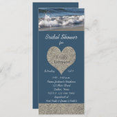 Plage Thème Bridal Douche Invitation (Devant / Derrière)