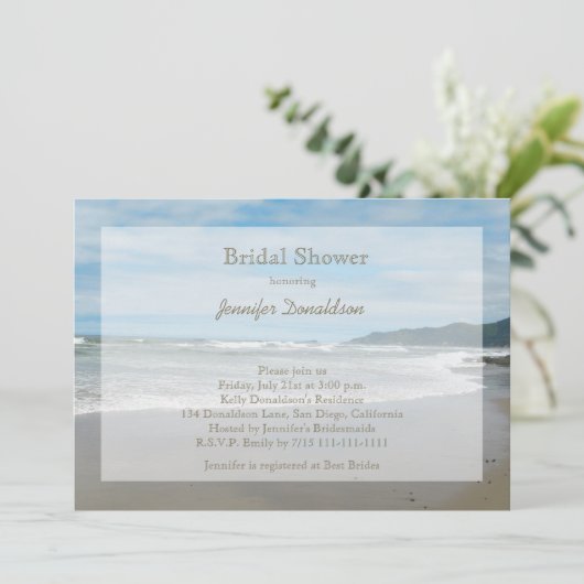 Plage Thème de la douche nuptiale Invitations (Debout devant)