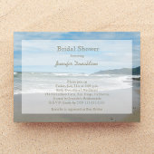 Plage Thème de la douche nuptiale Invitations