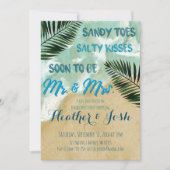 Plage Thème Engagement Party Invitation (Devant)
