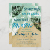Plage Thème Engagement Party Invitation (Devant / Derrière)
