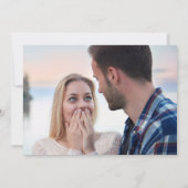 Plage Thème Fiançailles Photo Faire-part (Dos)