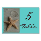 Plage Thème Mariage Numéro de tableau Cartes (Dos)