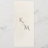 Plage Thème Palm Menu Feuille (Dos)