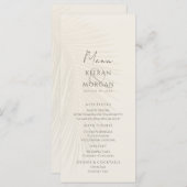 Plage Thème Palm Menu Feuille (Devant / Derrière)