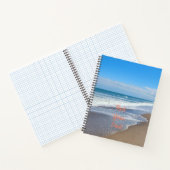 Plage thème spa avec vagues Journal Carnet spiral (Intérieur)