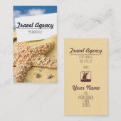 Plage Thème Voyage Agence Carte de visite (Devant / Derrière)