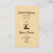 Plage Thème Voyage Agence Carte de visite (Dos)