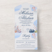 Plage tout en un Faire-part de mariage (À l'intérieur)