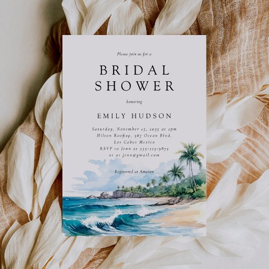 Plage Tropical Summer Bridal Show Invitation