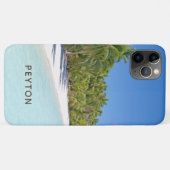 Plage tropicale avec Palms Coque-Mate coque iphone (Dos (Horizontal))