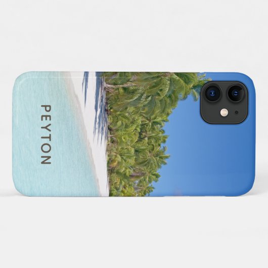 Plage tropicale avec Palms Coque-Mate coque iphone (Dos (Horizontal))