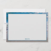 Plage tropicale Bleu Bleu Océan Blanc Vague Merci (Dos)