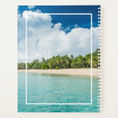 Plage tropicale bordée de palmiers (Dos)