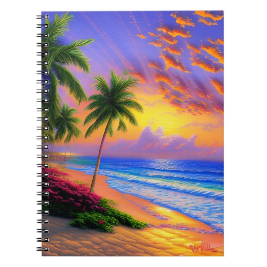 Plage tropicale, Carnet Ocean Sunset (Devant)