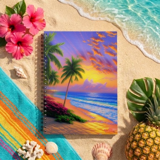 Plage tropicale, Carnet Ocean Sunset