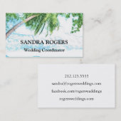 Plage tropicale Cartes de visite personnalisés à t (Devant / Derrière)