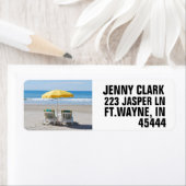 PLAGE TROPICALE & CHAISES RETOUR ADRESSE ÉTIQUETTE (En situation)