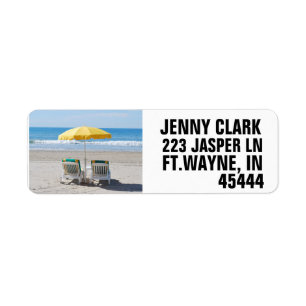 PLAGE TROPICALE & CHAISES RETOUR ADRESSE ÉTIQUETTE