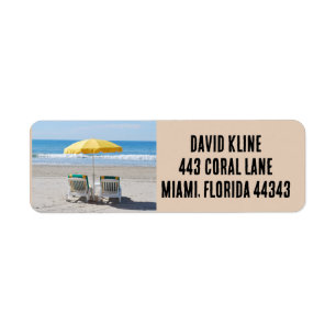 PLAGE TROPICALE & CHAISES RETOUR ADRESSE ÉTIQUETTE