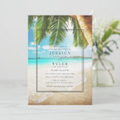 Plage tropicale Destination Mariage Invitation (Debout devant)