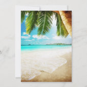 Plage tropicale Destination Mariage Invitation (Dos)