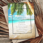 Plage tropicale Destination Mariage Invitation