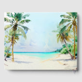 Plage tropicale Destination Mariage Livre d'invité (Verso)