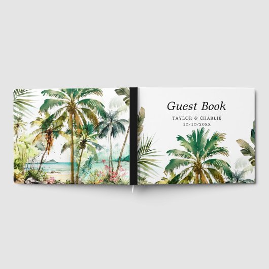 Plage tropicale Destination Mariage Livre d'invité (Complet)