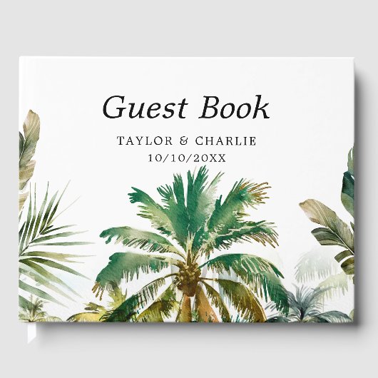 Plage tropicale Destination Mariage Livre d'invité (Recto)