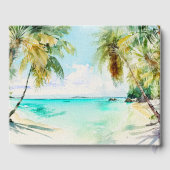 Plage tropicale Destination Mariage Livre d'invité (Verso)