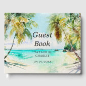 Plage tropicale Destination Mariage Livre d'invité (Recto)