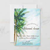 Plage tropicale, Dîner Palms Invitation (Devant)