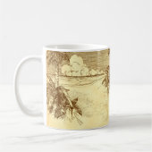 Plage Tropicale Élevant Palmiers Vintages Mug (Gauche)