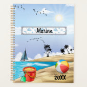 Plage tropicale ensoleillée ciel bleu customisée (Devant)