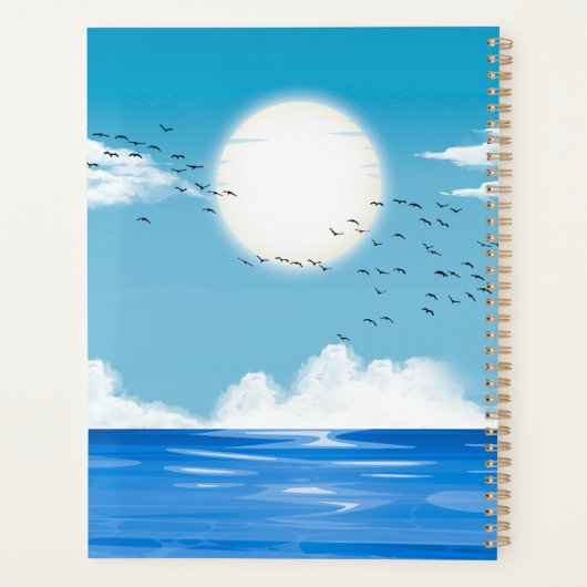 Plage tropicale ensoleillée ciel bleu customisée (Dos)