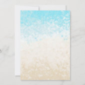 plage tropicale feuille nuptiale invitation (Dos)