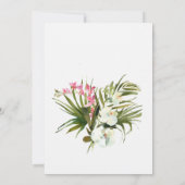 Plage tropicale Invitation nuptiale d'été (Dos)