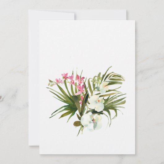 Plage tropicale Invitation nuptiale d'été (Dos)