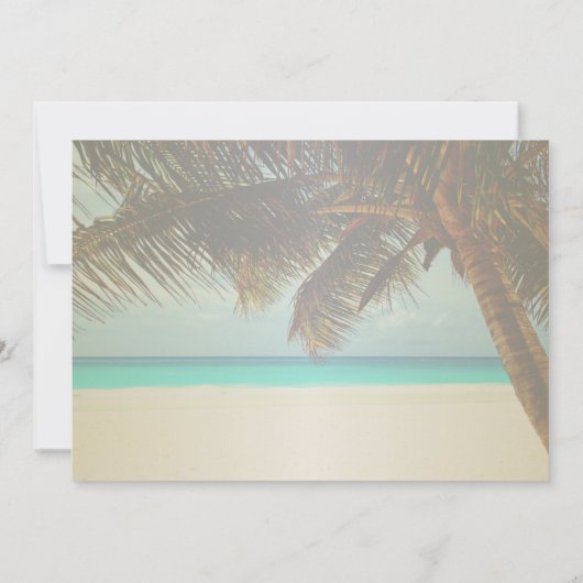 Plage tropicale, Invitation Palm (Dos)