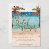plage tropicale moderne nuptiale invitation (Devant)