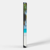 Plage tropicale Monogram Palm Tree Turquoise Cool (Côté droit)
