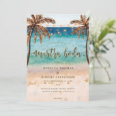 plage tropicale nuestra boda invitation (Debout devant)